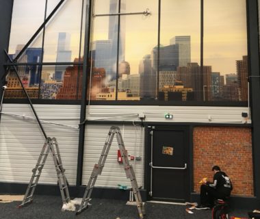Mur après la pose chez Actilife Toile adhésive