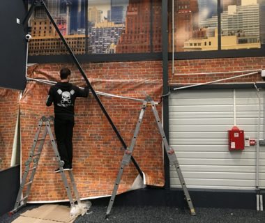 Mur après la pose chez Actilife Toile adhésive