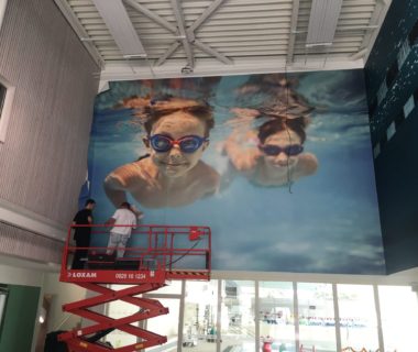 Pose de Nautilia personne qui nage Toile adhésive