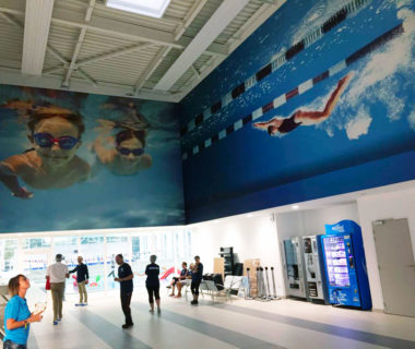 Pose de Nautilia personne qui nage Toile adhésive
