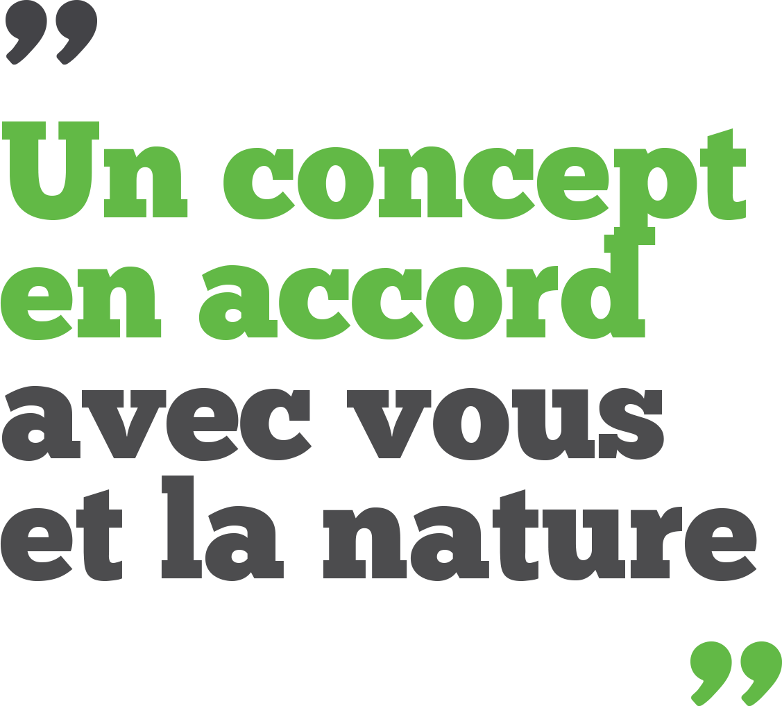 Picto un concept en accord avec vous et la nature noir et vert Toile adhésive