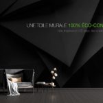 Mur effet 3D trompe l'oeil prisme noir pour concepthouse Toile adhésive