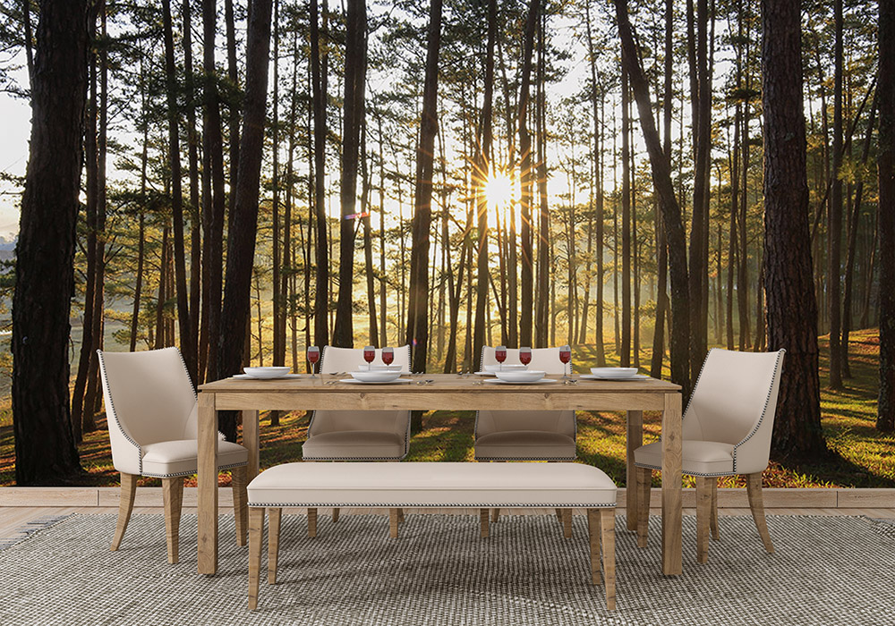 Toile adhésive repositionnable éco-conçue et recyclable : Forêts Lumineuse