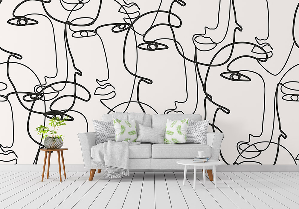 Toile adhésive repositionnable éco-conçue et recyclable : Art & Abstrait fillage