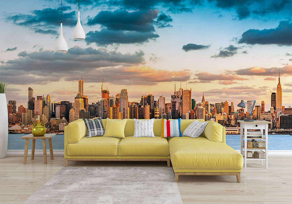 Toile adhésive repositionnable éco-conçue et recyclable : Villes Manhattan