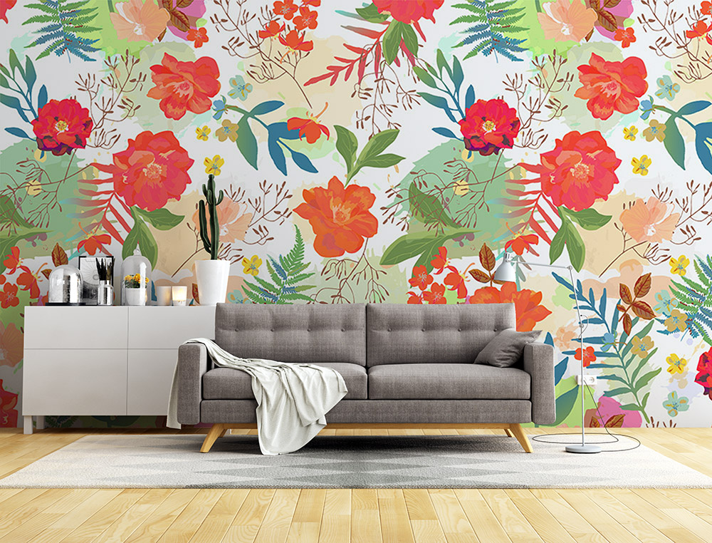 Toile adhésive repositionnable éco-conçue et recyclable : Fleurs Jasmine