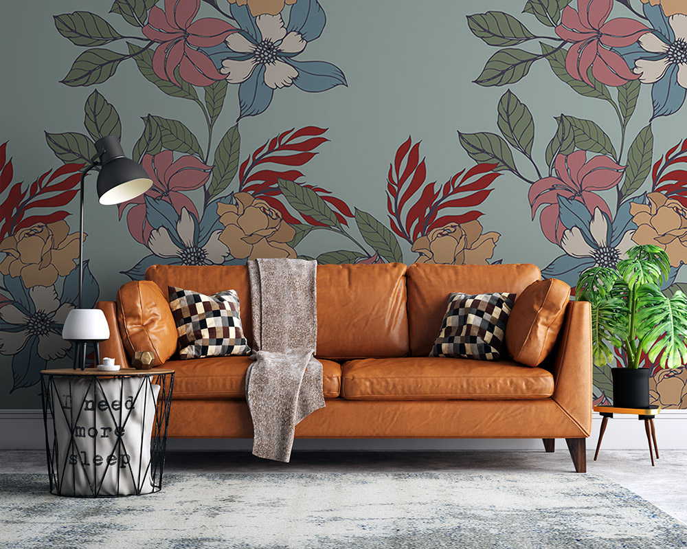 Toile adhésive repositionnable éco-conçue et recyclable : Fleurs Aria