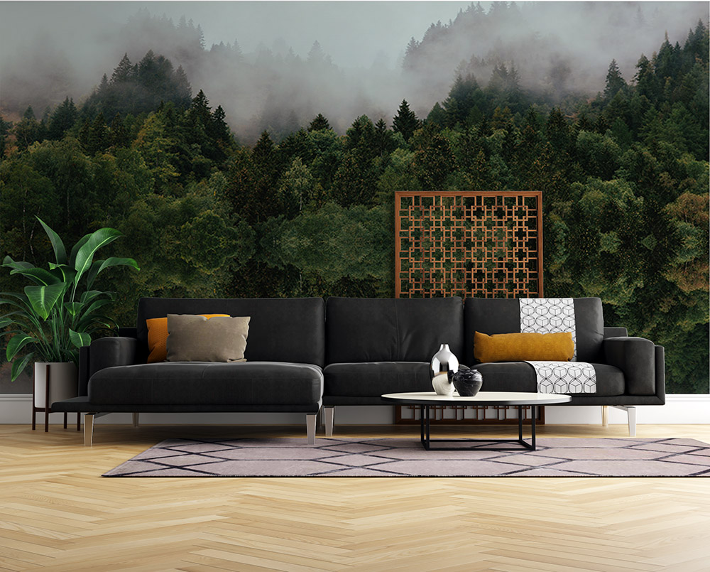 Toile adhésive repositionnable éco-conçue et recyclable : Forêts Woodlands