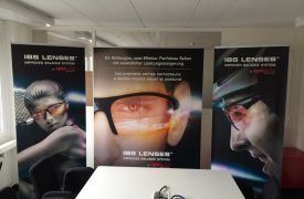 Stand publicitaire Optiswiss Toile adhésive