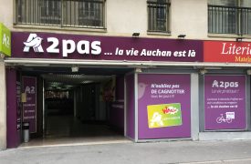 Visuels devant de magasin AUCHAN Toile adhésive